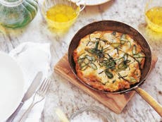 Asparagus and goat’s cheese frittata, recipe