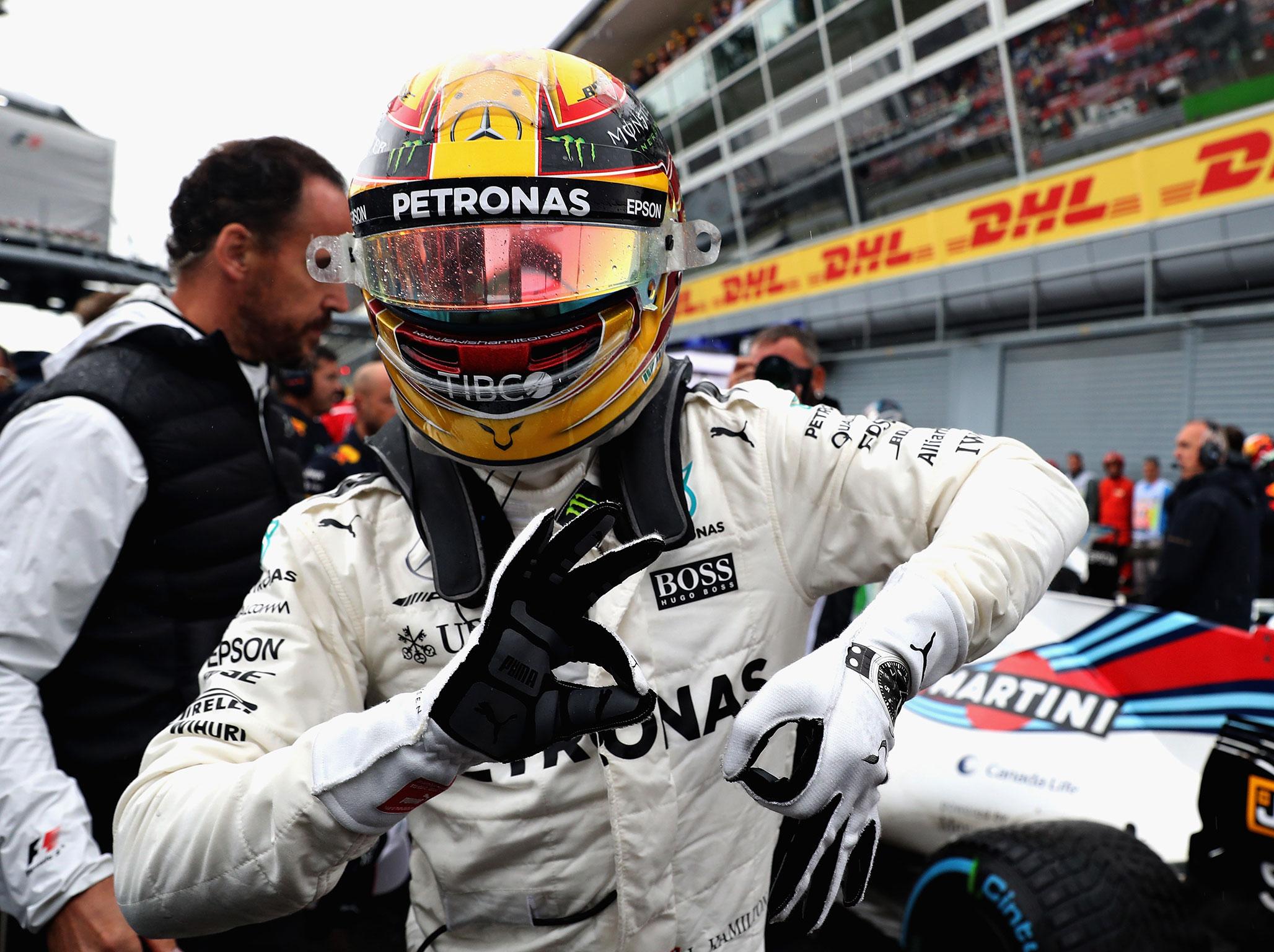 &#13;
Hamilton made it 69 poles in his glittering career &#13;