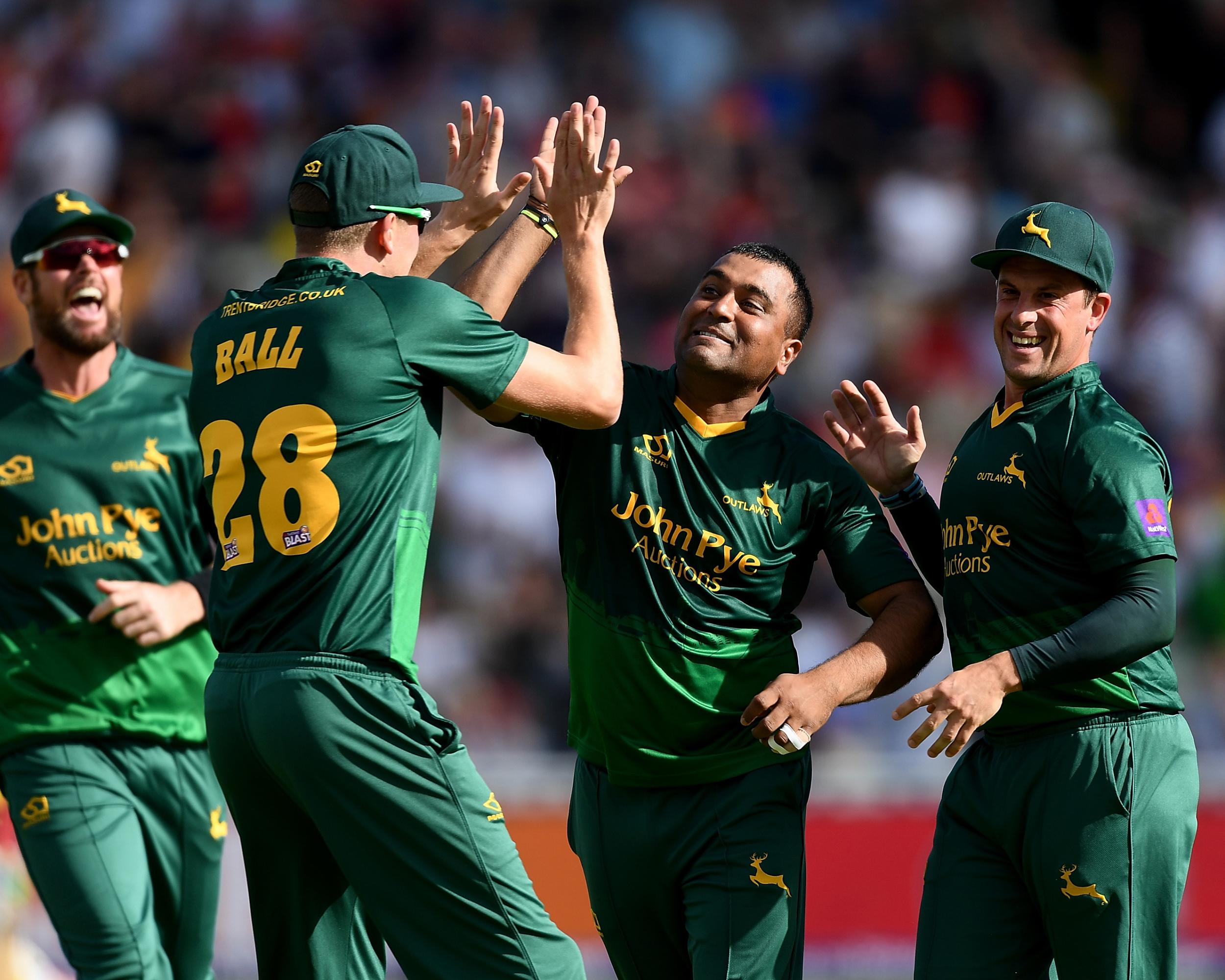 Samit Patel was named man of the match for his performance with bat and ball