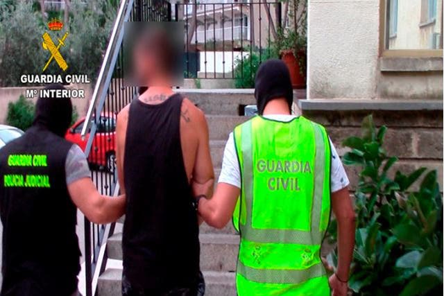 Twelve British people were arrested during a police raid on a drugs gang in Magaluf, Spain.
