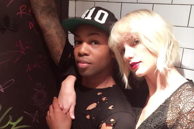 MTV/YouTube star, dancer and recording artist Todrick Hall with friend and collaborator Taylor Swift