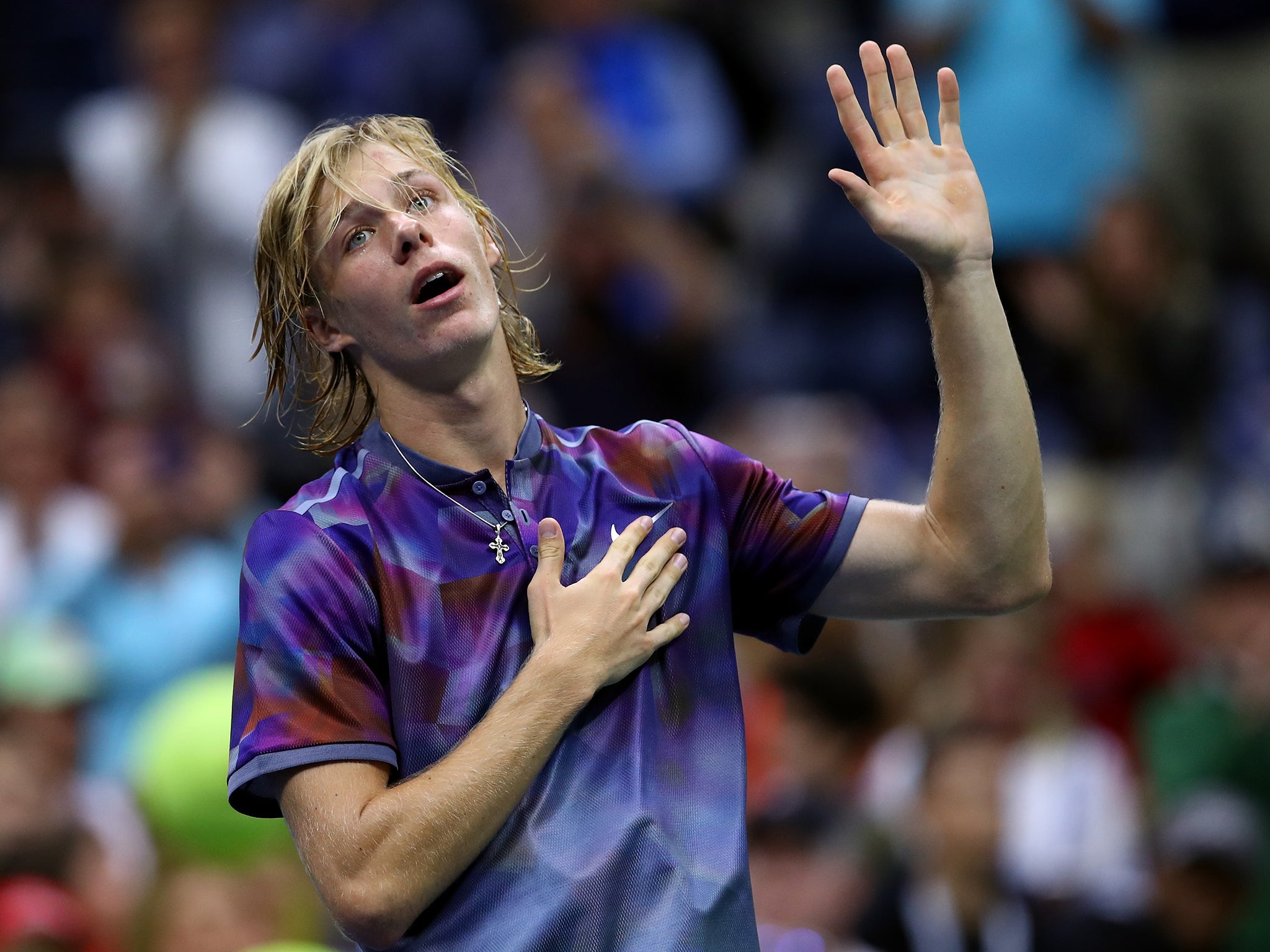Shapovalov soaked up the applause as he left the court