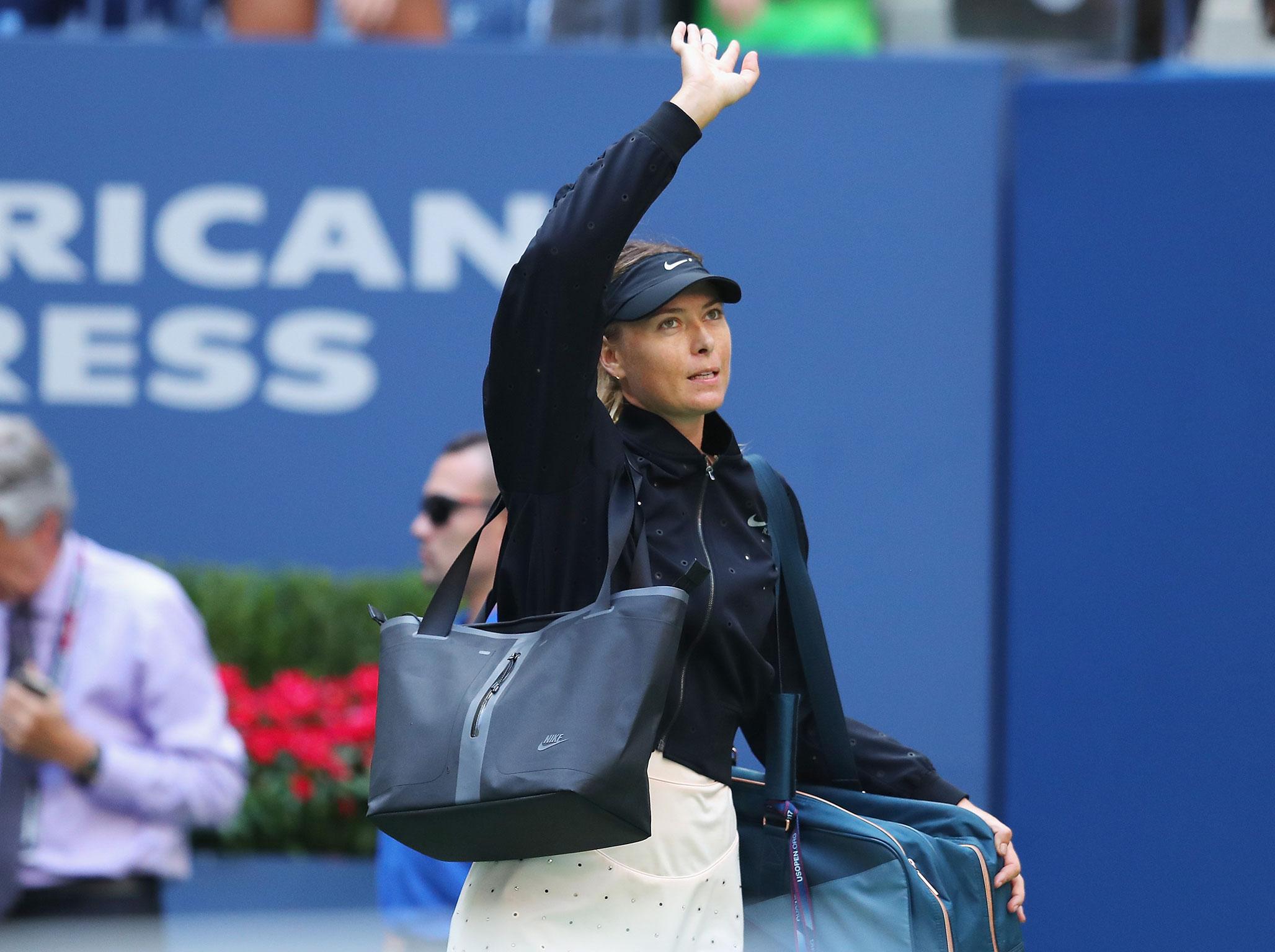 Maria Sharapova bowed out of the women's singles in New York