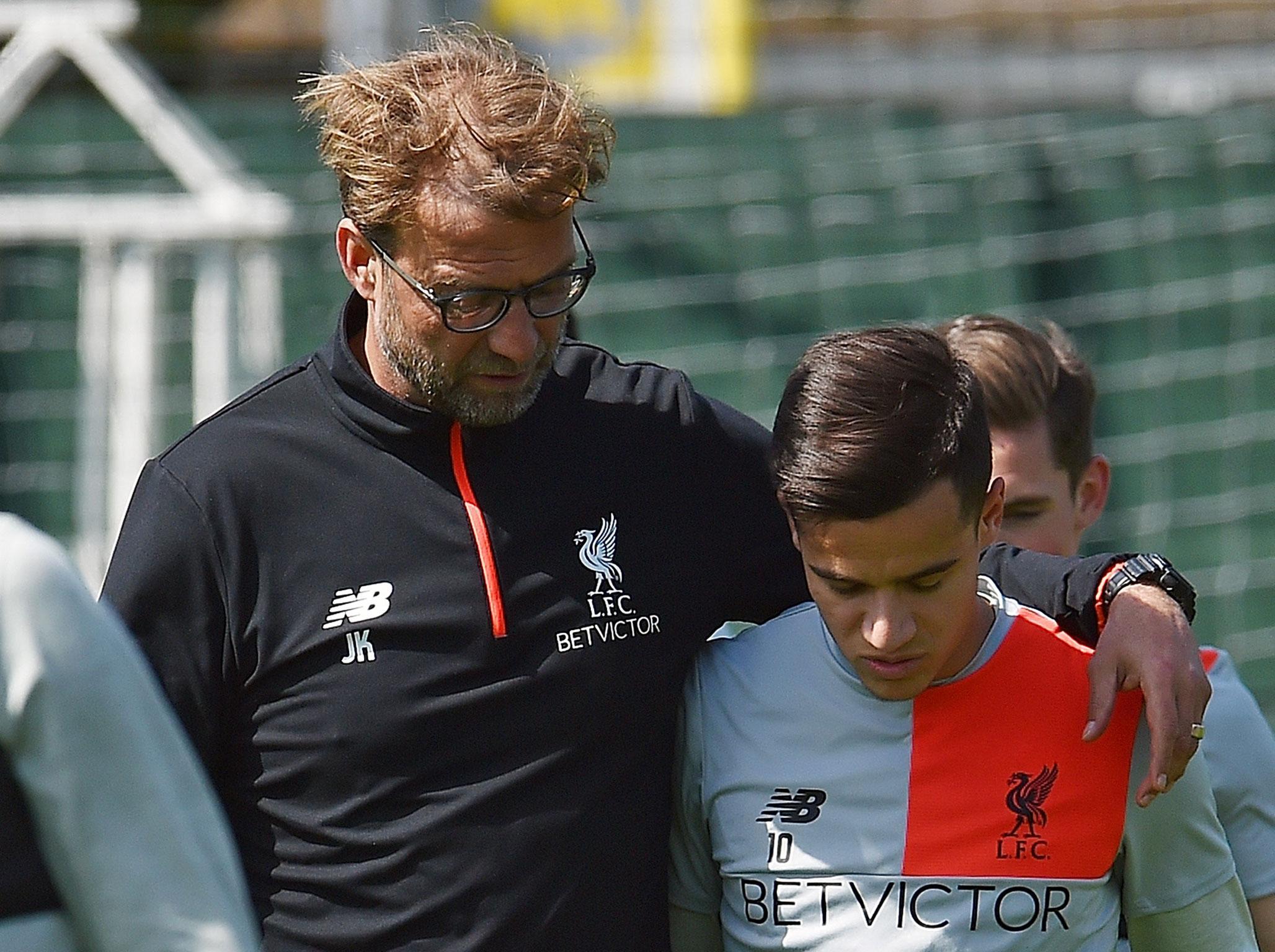 Jurgen Klopp is happy to have Philippe Coutinho back available to him