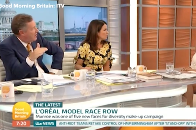Trans model Munroe Bergdorf spoke on Good Morning Britain with Piers Morgan and Susanna Reid after she was fired by L'Oreal for commenting on race and white supremacy
