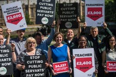 Public sector pay cap hit spending power by £8.5bn in England- TUC