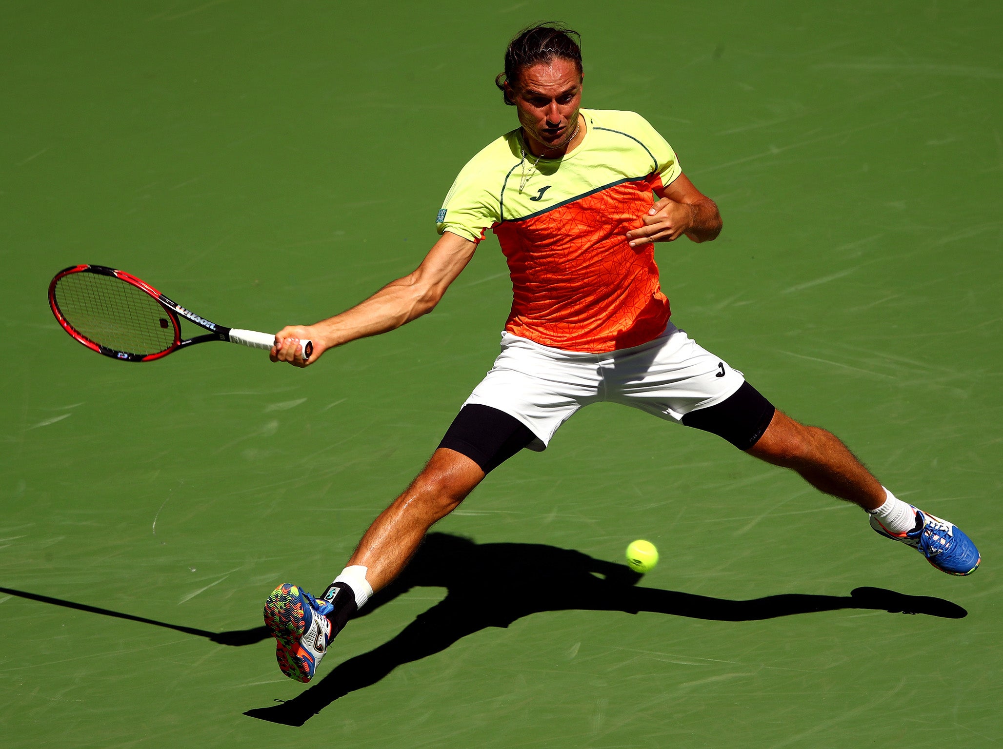 Dolgopolov’s forehand was targeted by the Spaniard