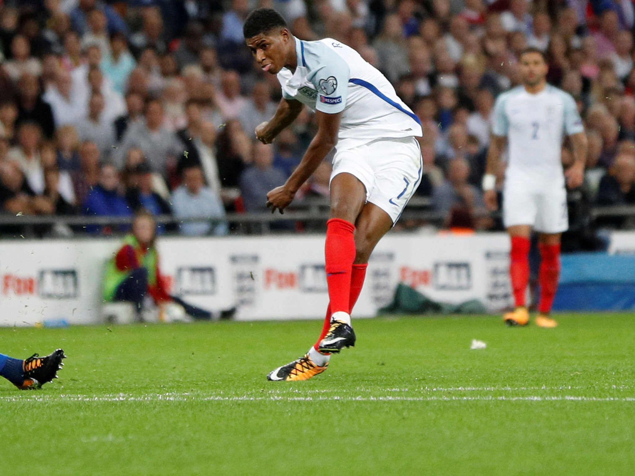 Rashford scored England's second goal - and winner - in the match against Slovakia