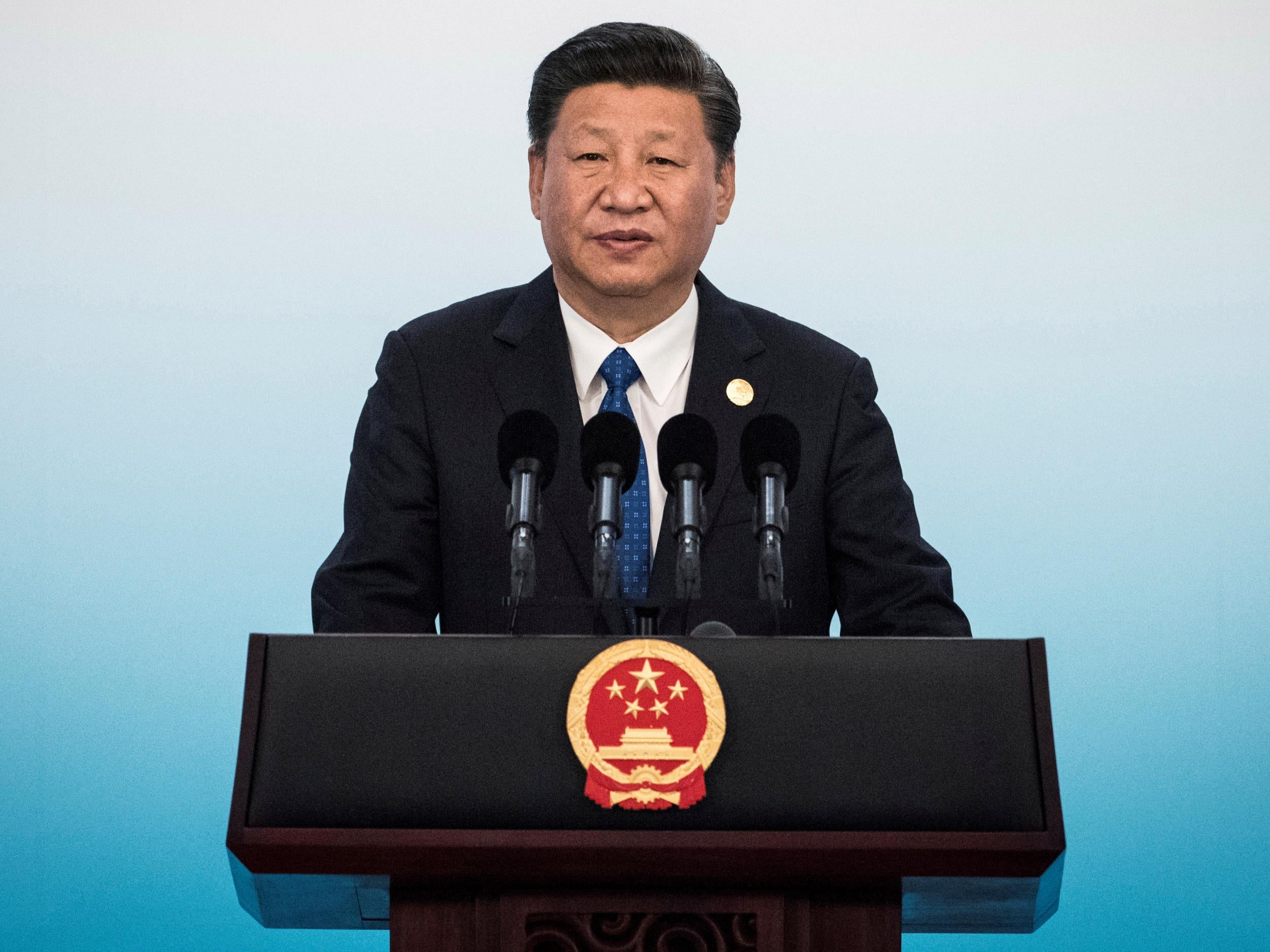 Chinese President Xi Jinping speaks at the BRICS Summit in Xiamen, Fujian