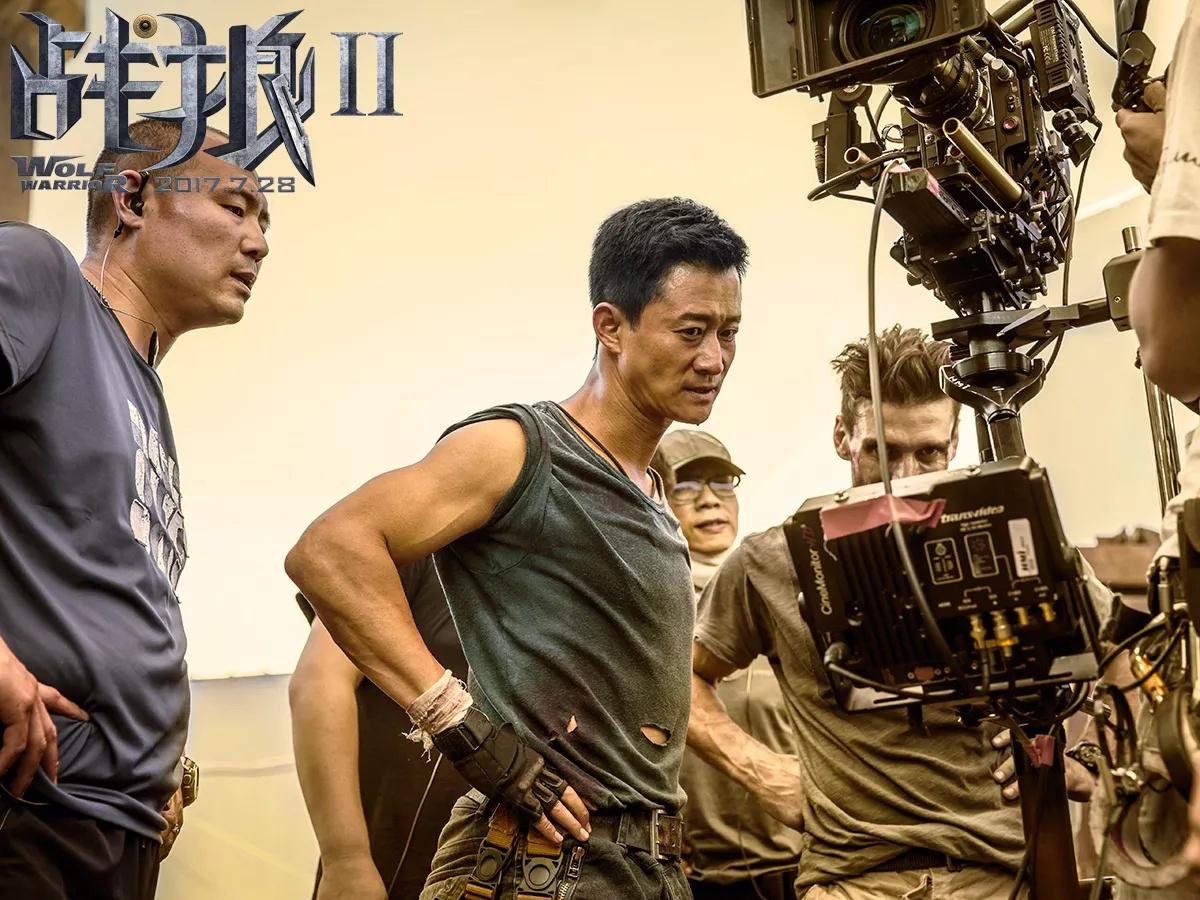 Wu Jing (centre) also directs 'Wolf Warior 2' which is a box office sensation in China, making five billion Yuan (£585m) since its release in late July