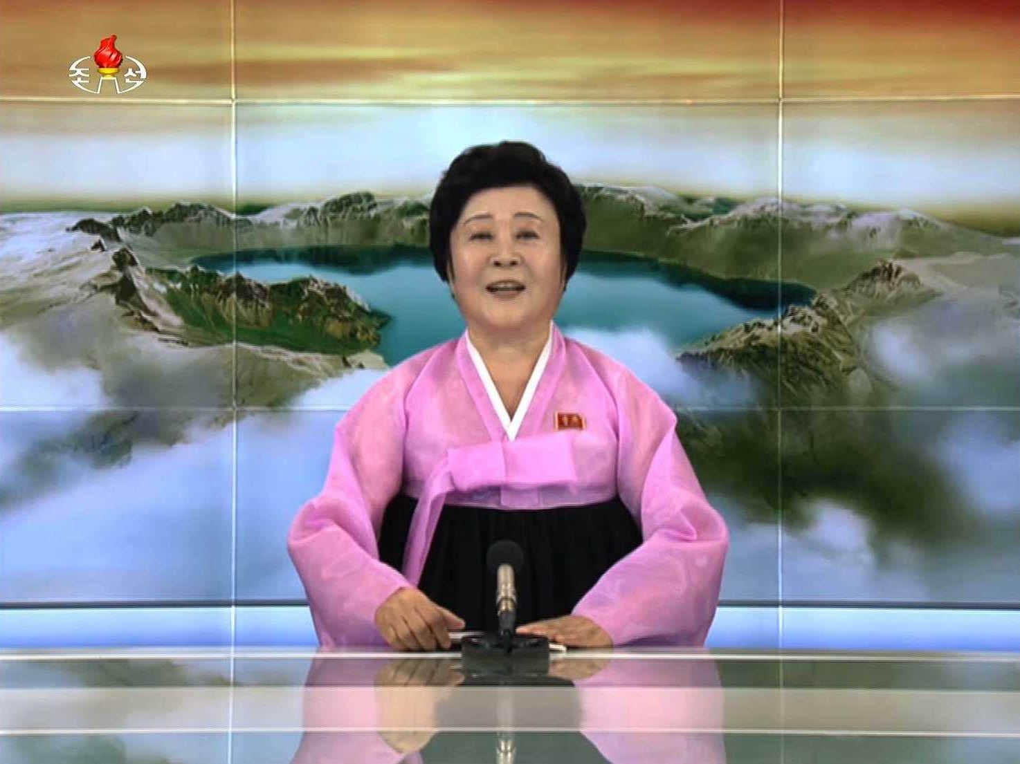 Ri Chun-hee broadcasting on North Korea TV