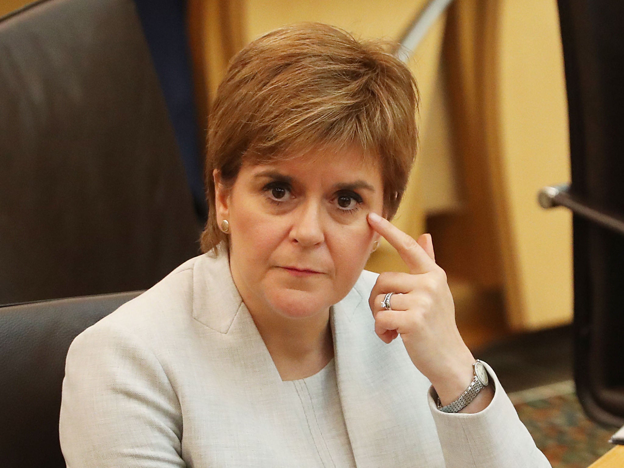 Nicola Sturgeon addressed the Scottish parliament today