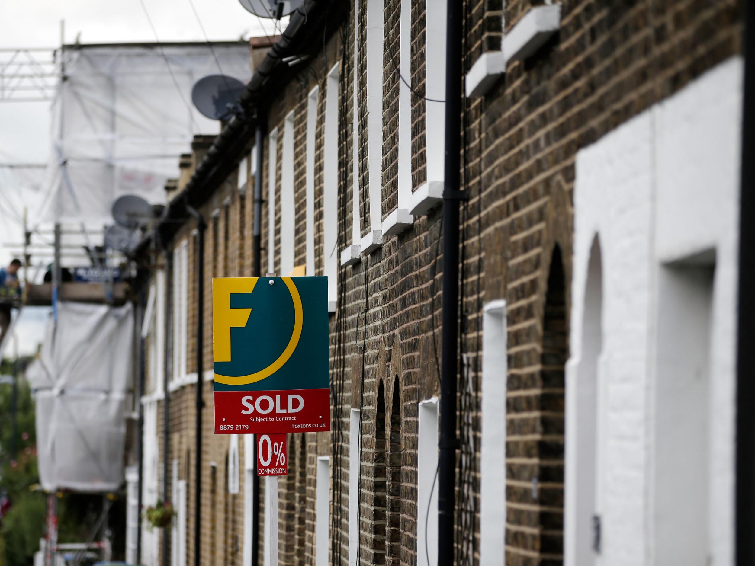 Across the whole of the UK annual house prices rose by 5.1 per cent