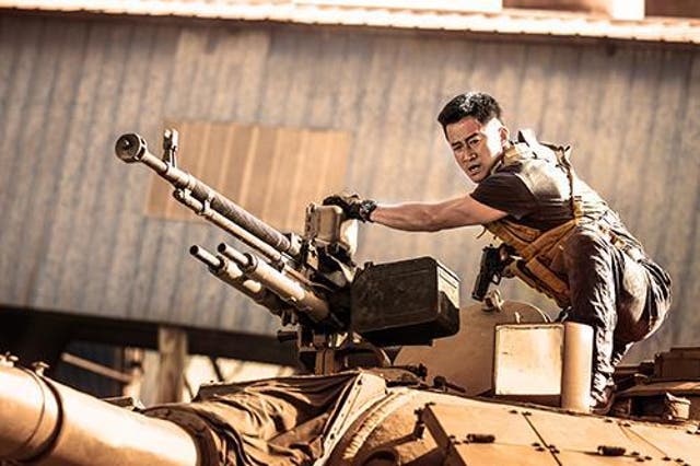 The Chinese action superstar Wu Jing as Leng Feng in 'Wolf Warrior 2'