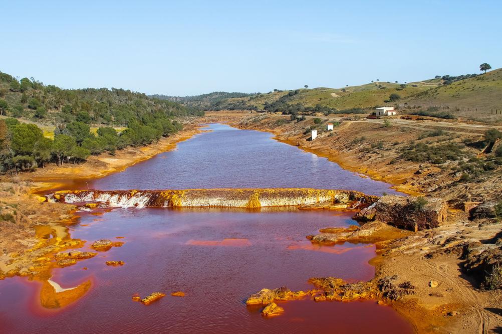 Acid mine drainage has led to severe environmental problems due to the heavy metal concentrations in the Rio Tinto river