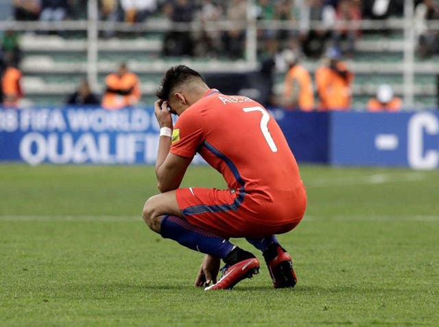 Alexis Sanchez's Chile are staring down the barrel of not qualifying for the World Cup