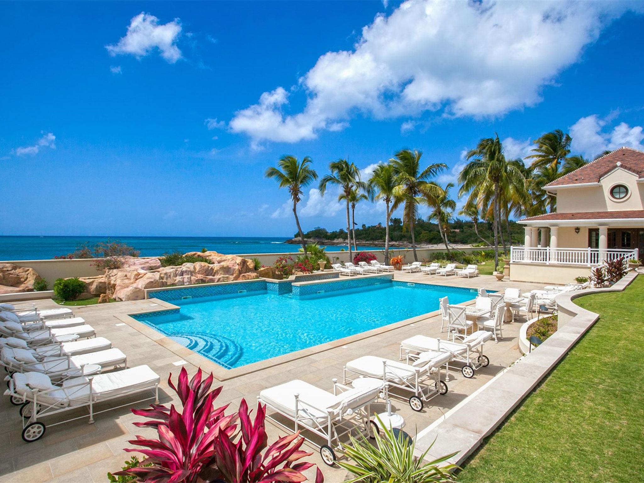 Category 5 storm is heading straight for Mr Trump's five-acre estate known as 'Le Chateau des Palmiers' or 'Castle of the Palms'