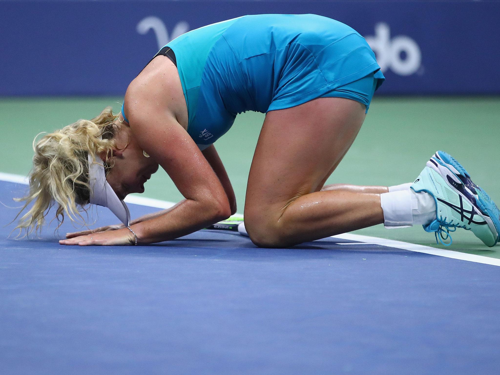 &#13;
Vandeweghe was overwhelmed after beating the current No 1 &#13;