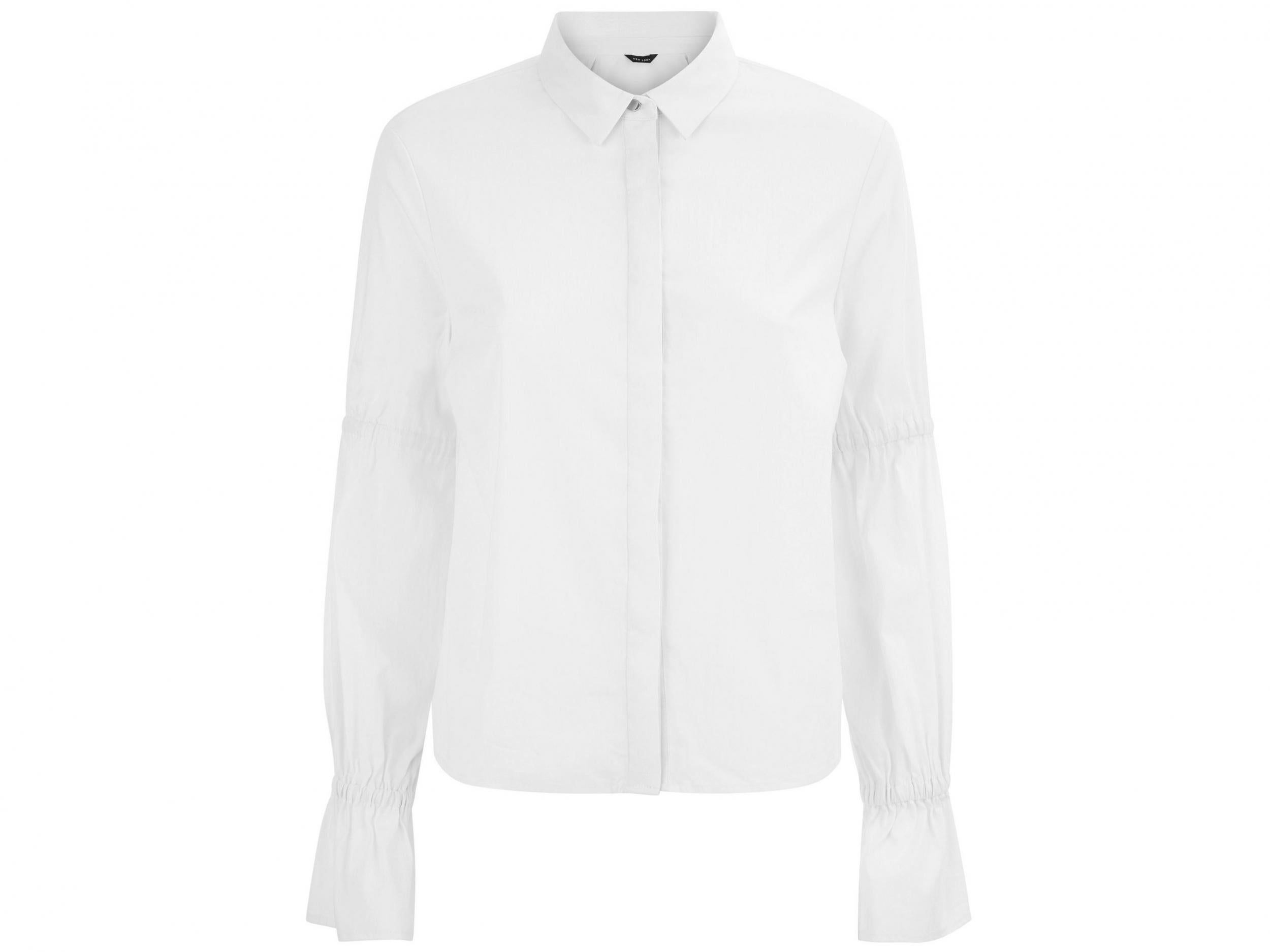 White Ruched Bell Sleeve Shirt, £19.99, New Look