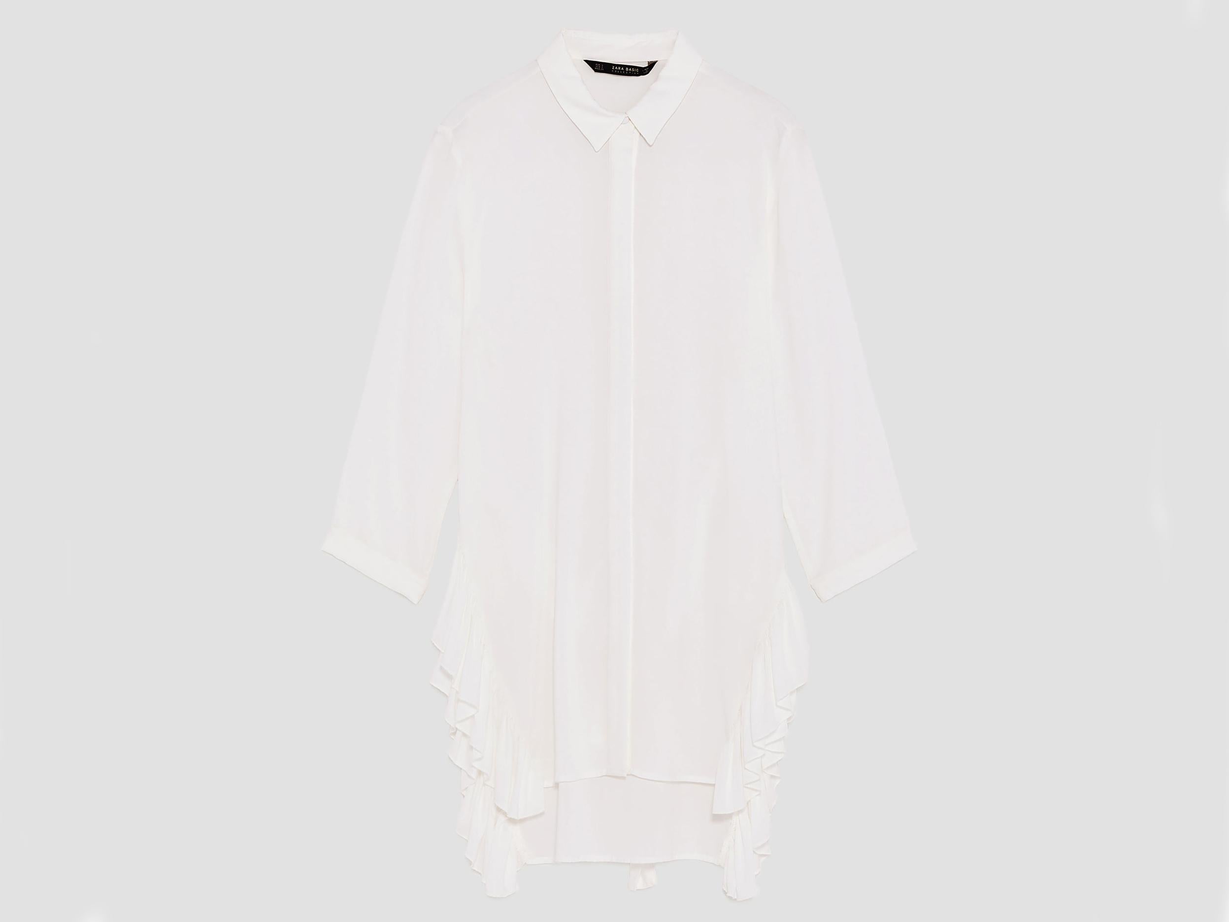 Blouse with Ruffled Hem, £25.99, Zara