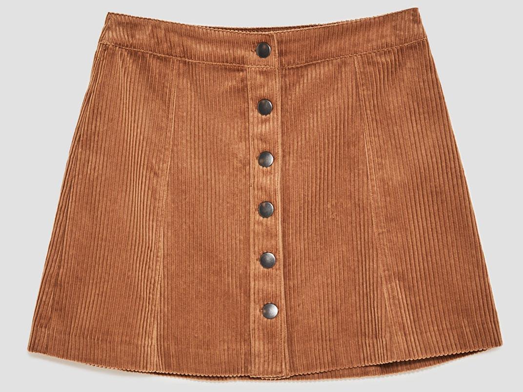 Corduroy Mini Skirt, £19.99, Zara