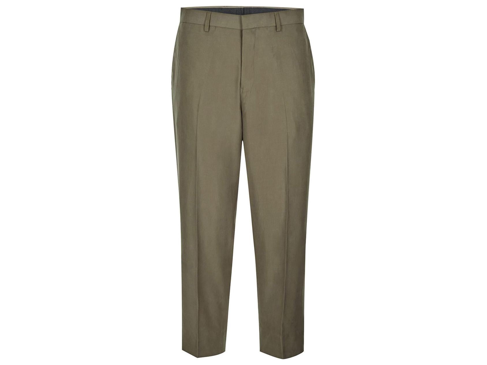 Khaki Tencel Wide Leg Cropped Trousers, £35, Topman