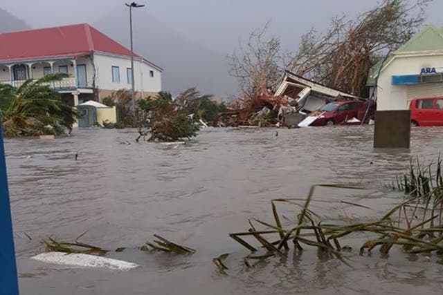 Hurricane Irma slammed into Caribbean islands after making landfall in Barbuda