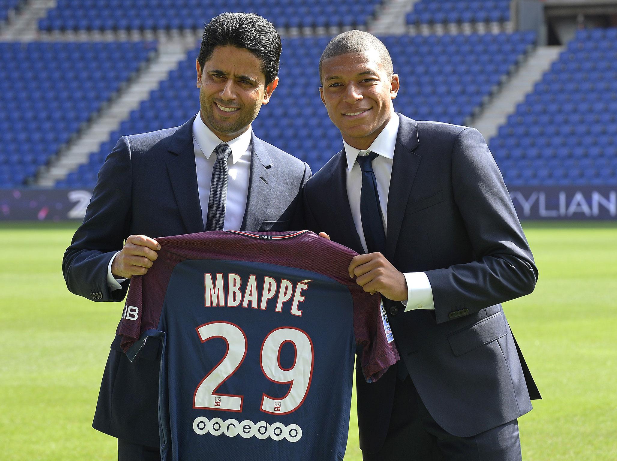 Kylian Mbappe joined PSG from Monaco on deadline day