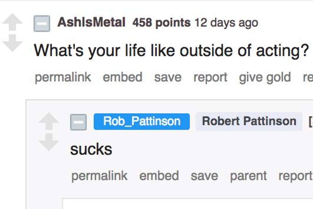 Silicon kode kravle Robert Pattinson's Reddit AMA was a rollercoaster of emotions | The  Independent | The Independent