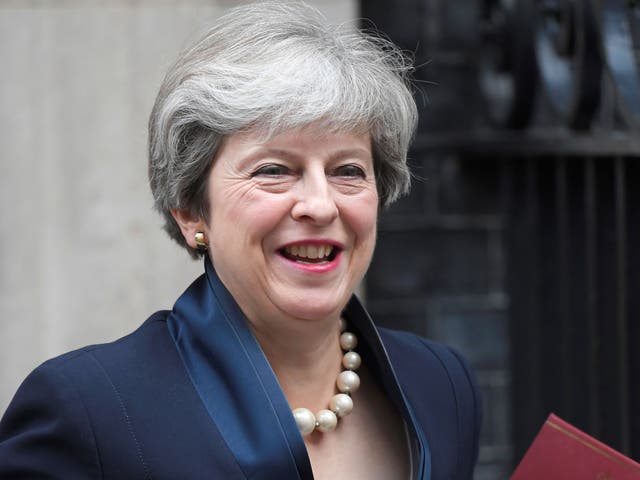Theresa May leaves 10 Downing Street earlier this week