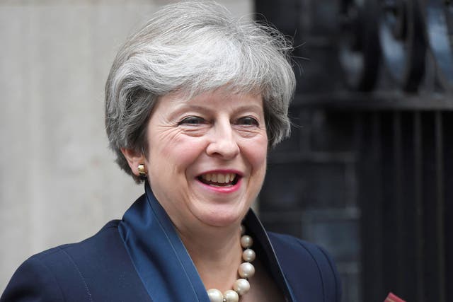 Theresa May leaves 10 Downing Street earlier this week