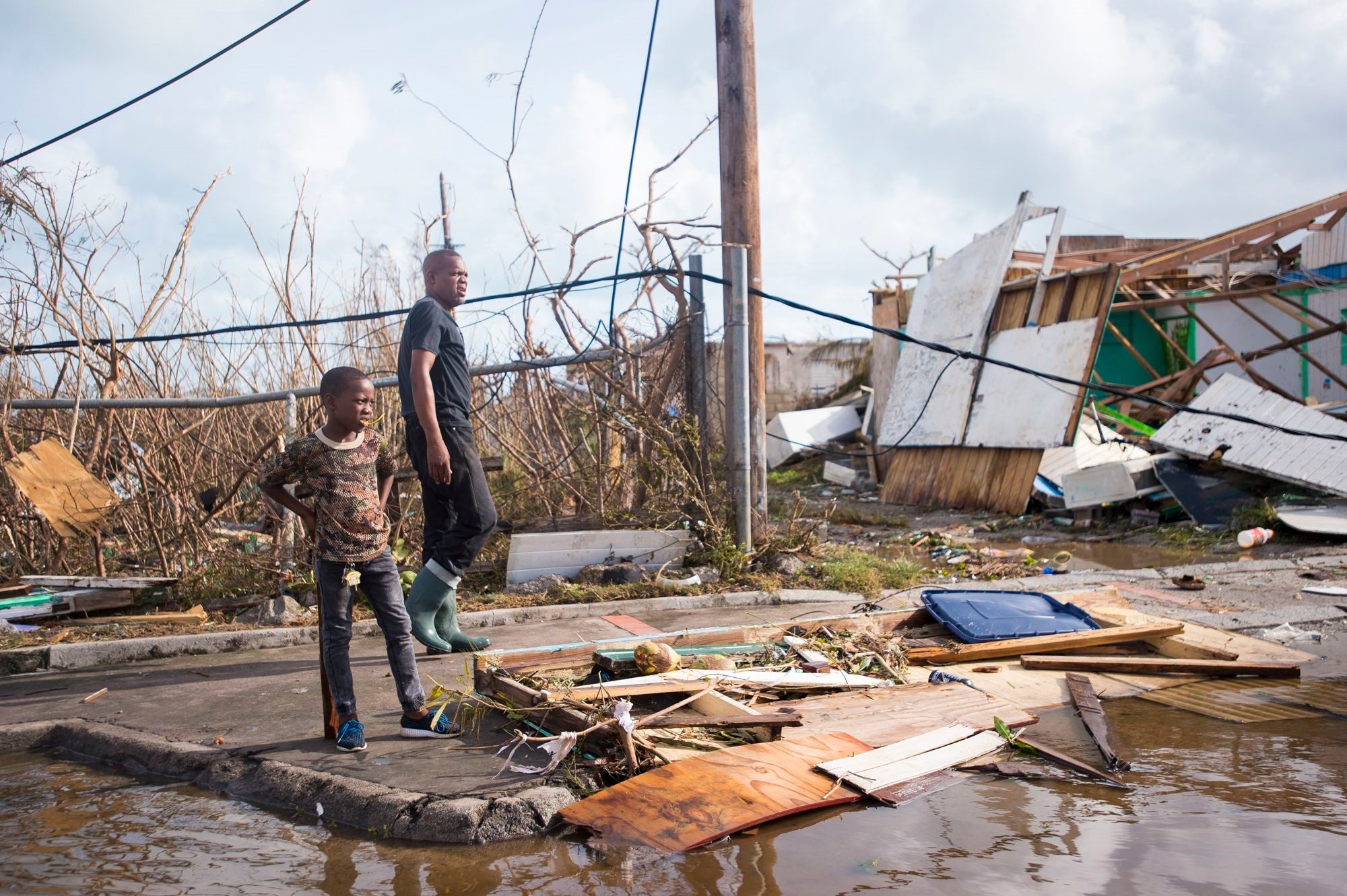 The town of Marigot after the storm