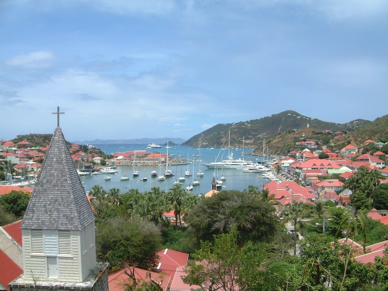 Gustavia in St Barts before the storm hit