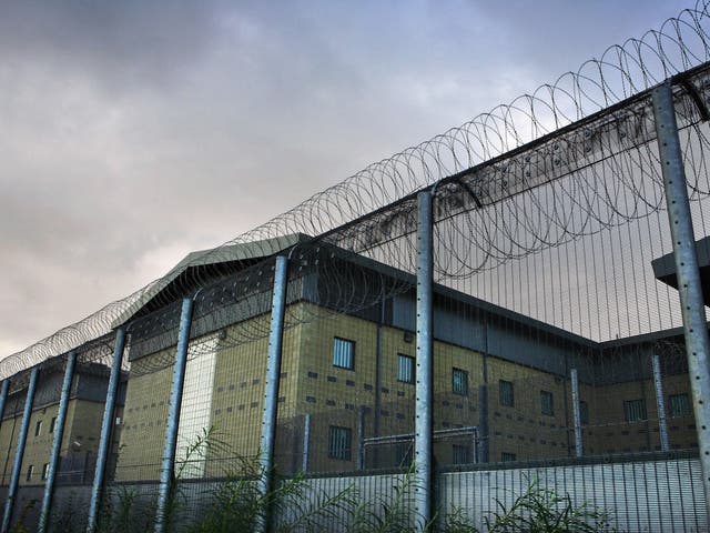 Harmondsworth Detention Centre near London's Heathrow Airport holds around 400 men.