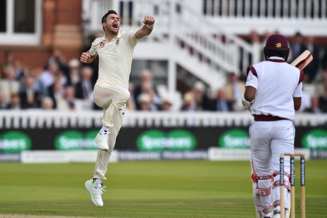 James Anderson's first Test wicket came at Lord's in 2003
