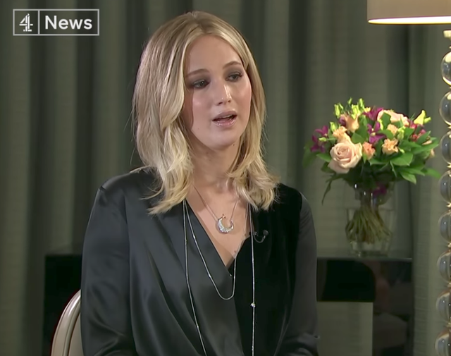 Jennifer Lawrence speaks to Channel 4 News