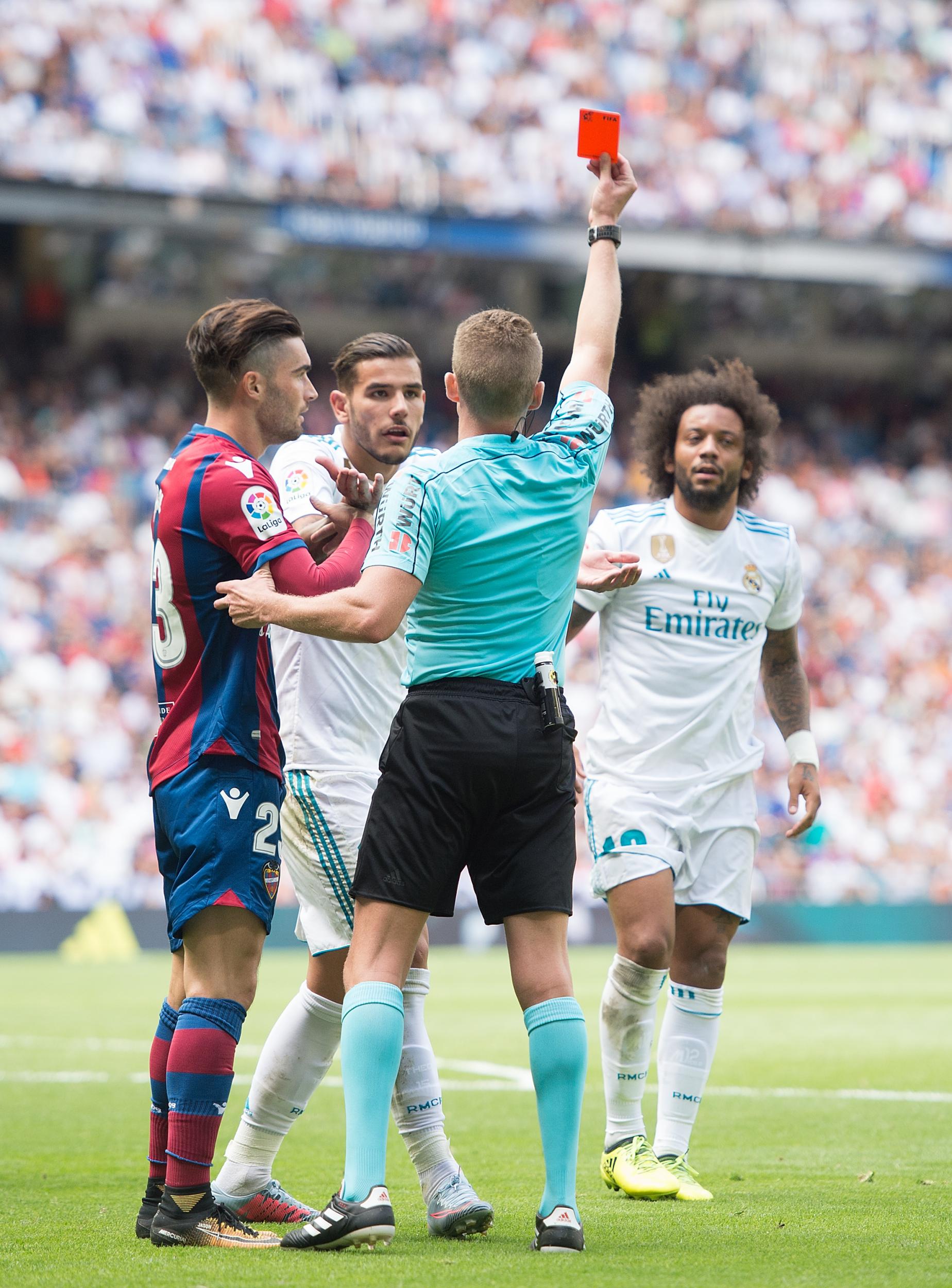 Marcelo was sent off late in proceedings