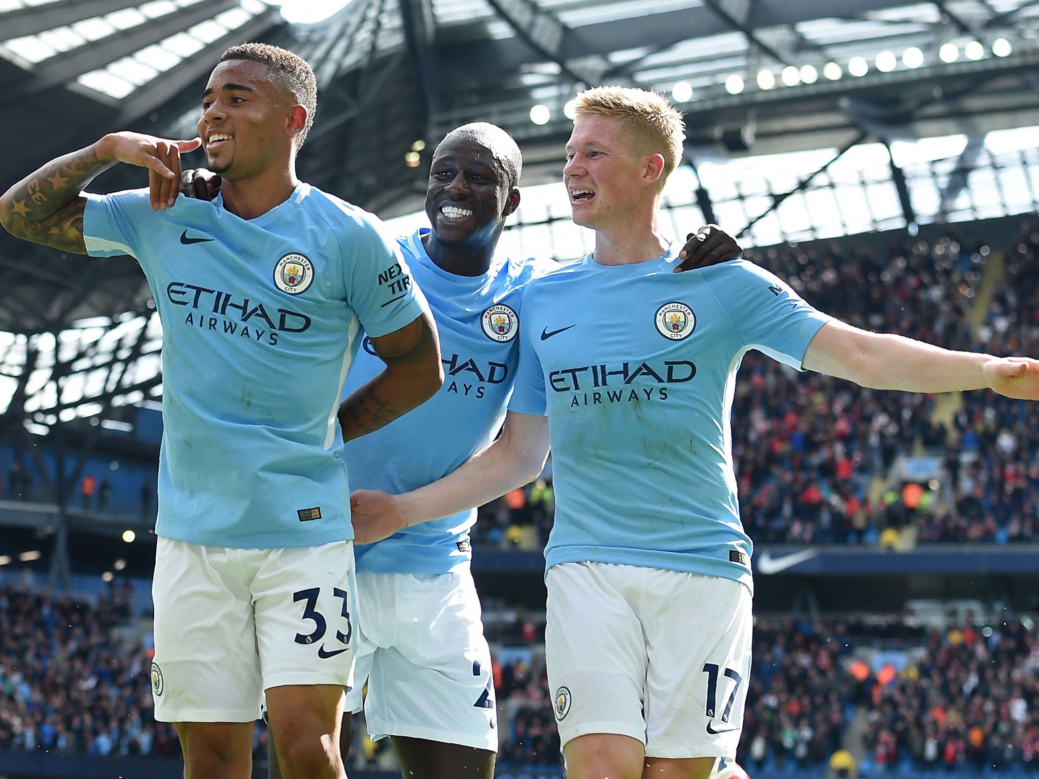 Gabriel Jesus was at the double for City on Saturday