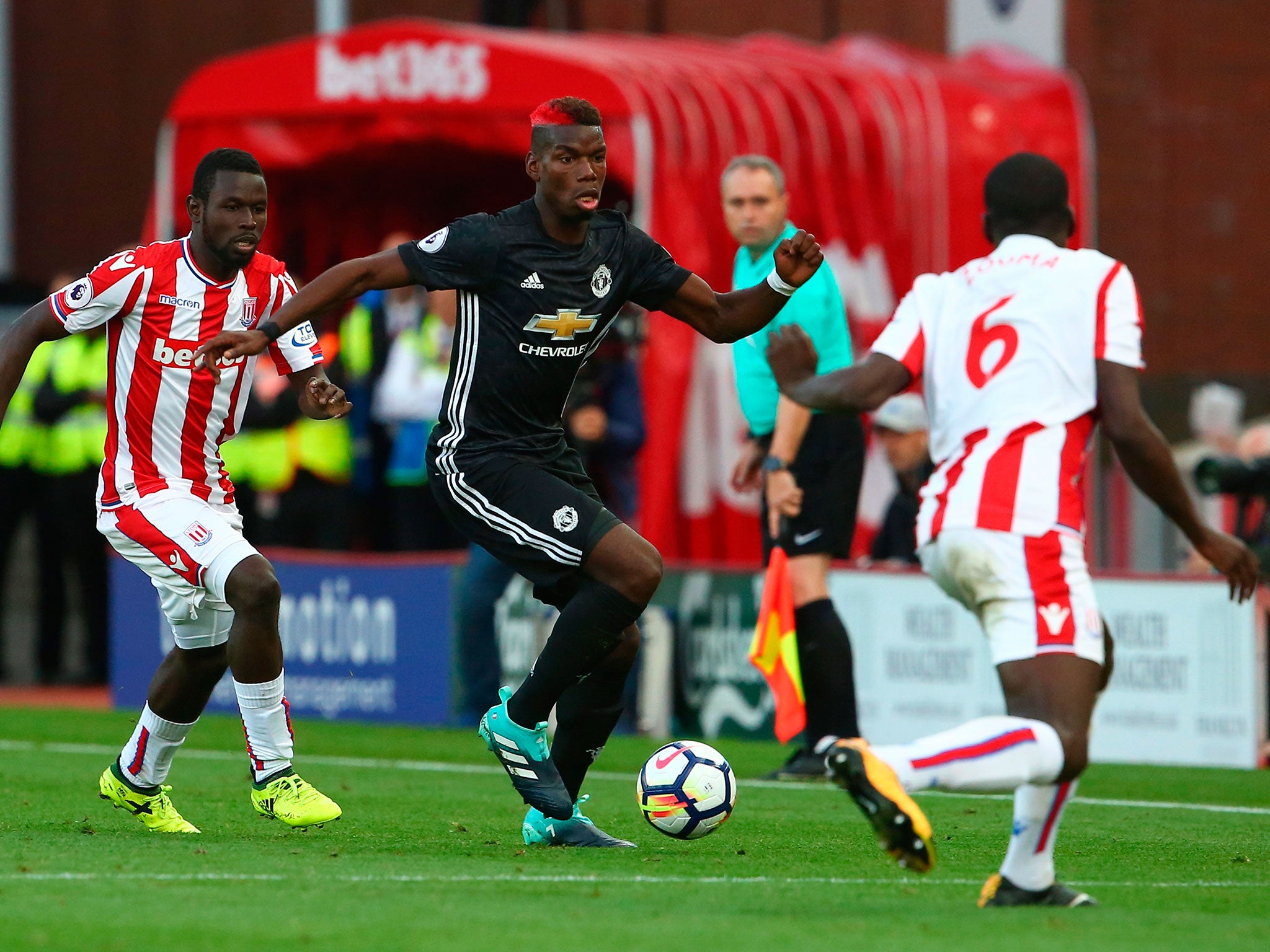 Paul Pogba in action for United
