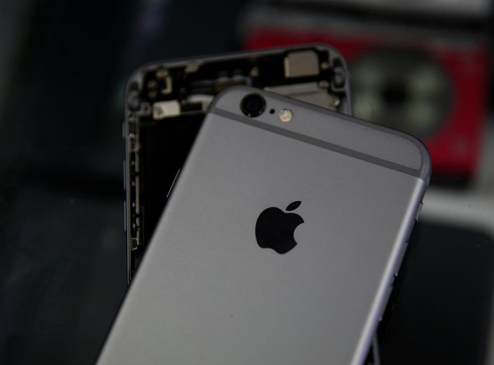 Broken Apple iPhones are seen in a repair shop in Vienna, Austria July 4, 2017