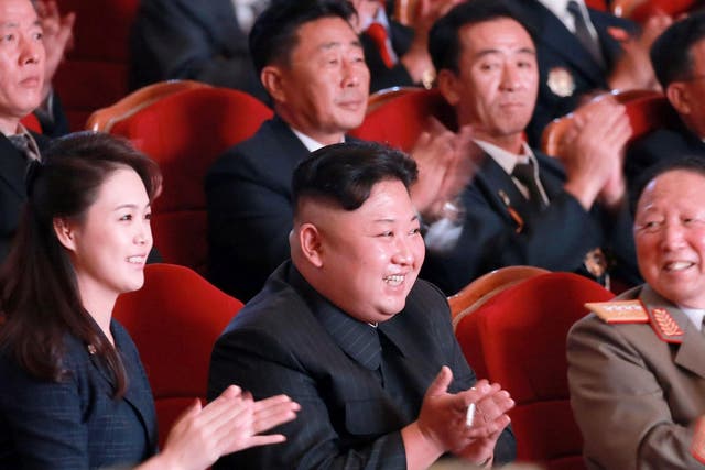 Kim at an event in Pyongyang celebrating the latest nuclear test