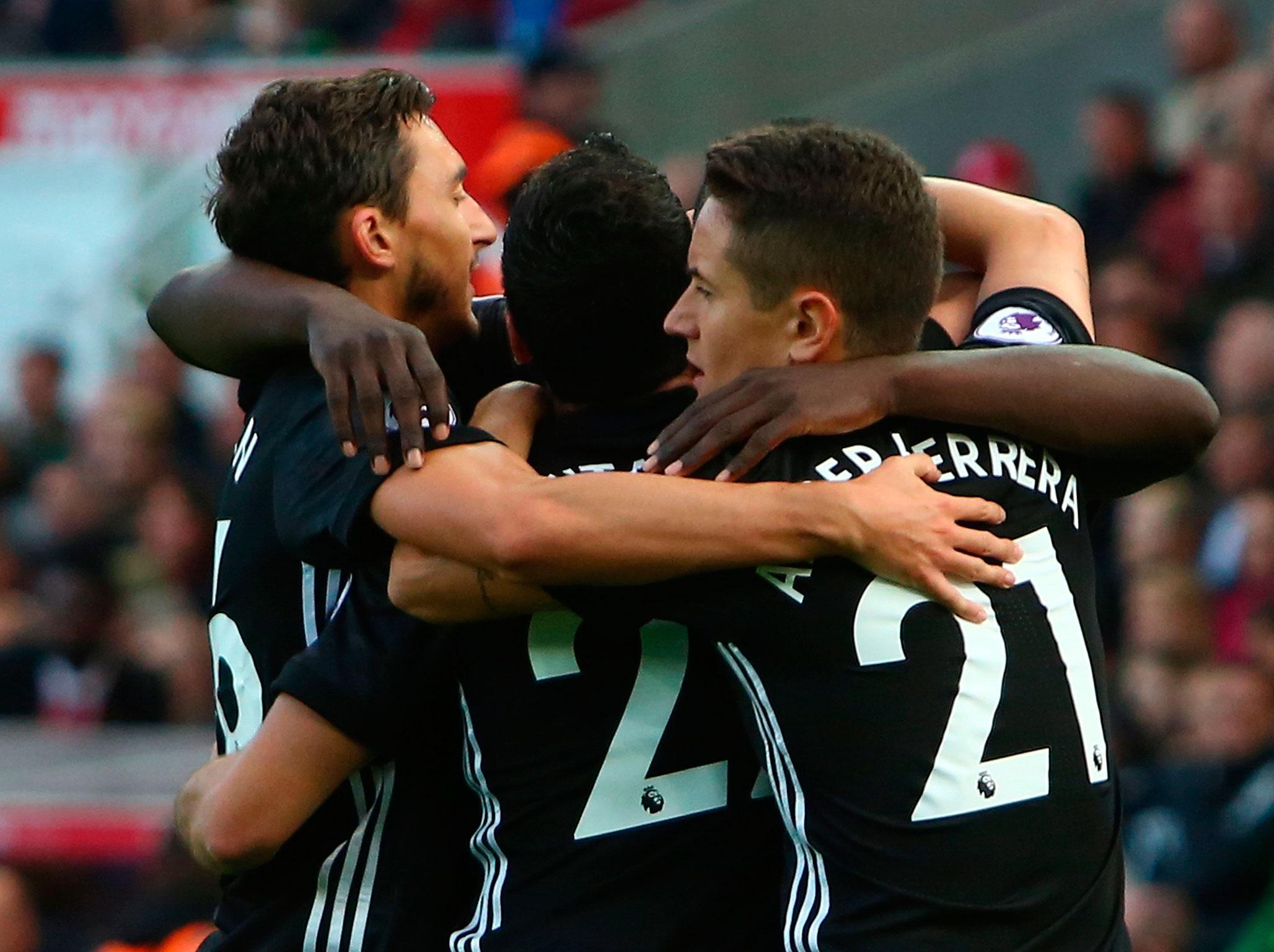 Ander Herrera made his first start of the season as Manchester United's perfect start was dented at Stoke