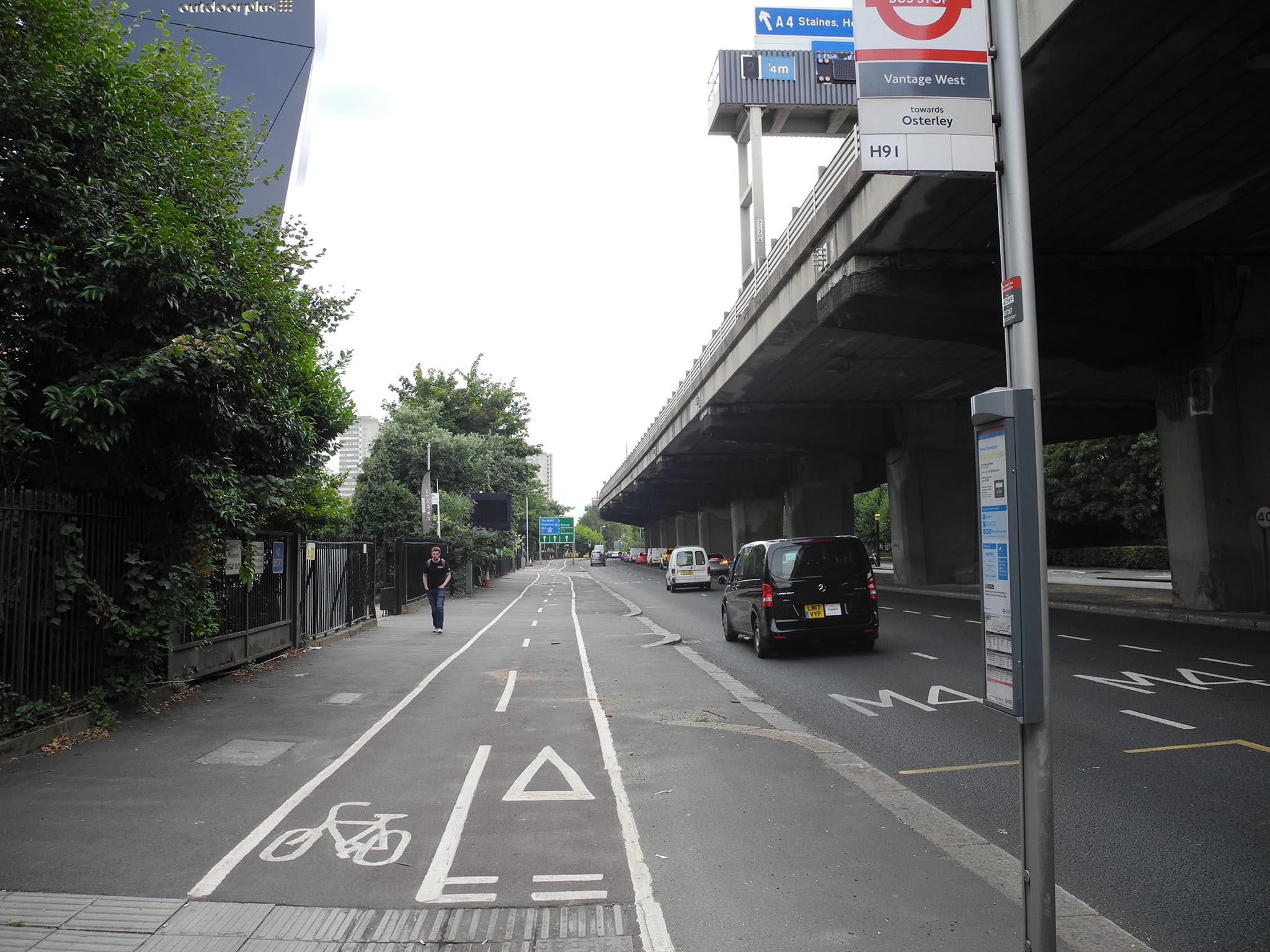 Not the most picturesque of cycle tracks