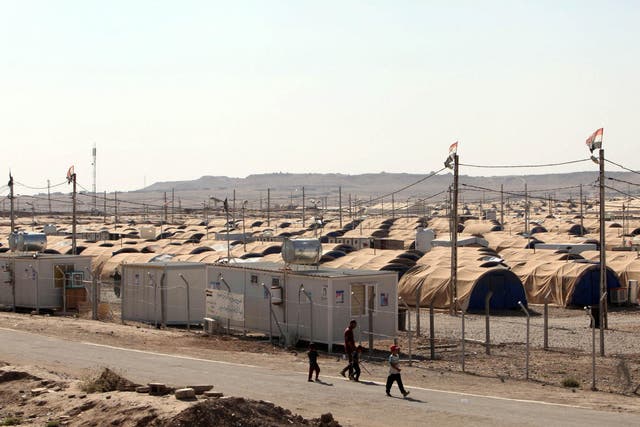 Hammam Al-Alil camp south of Mosul, Iraq