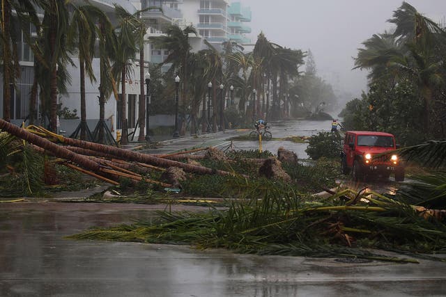 Paramedics and firefighters were hindered from call outs for help in Miami as Category 4 storm raged across the city
