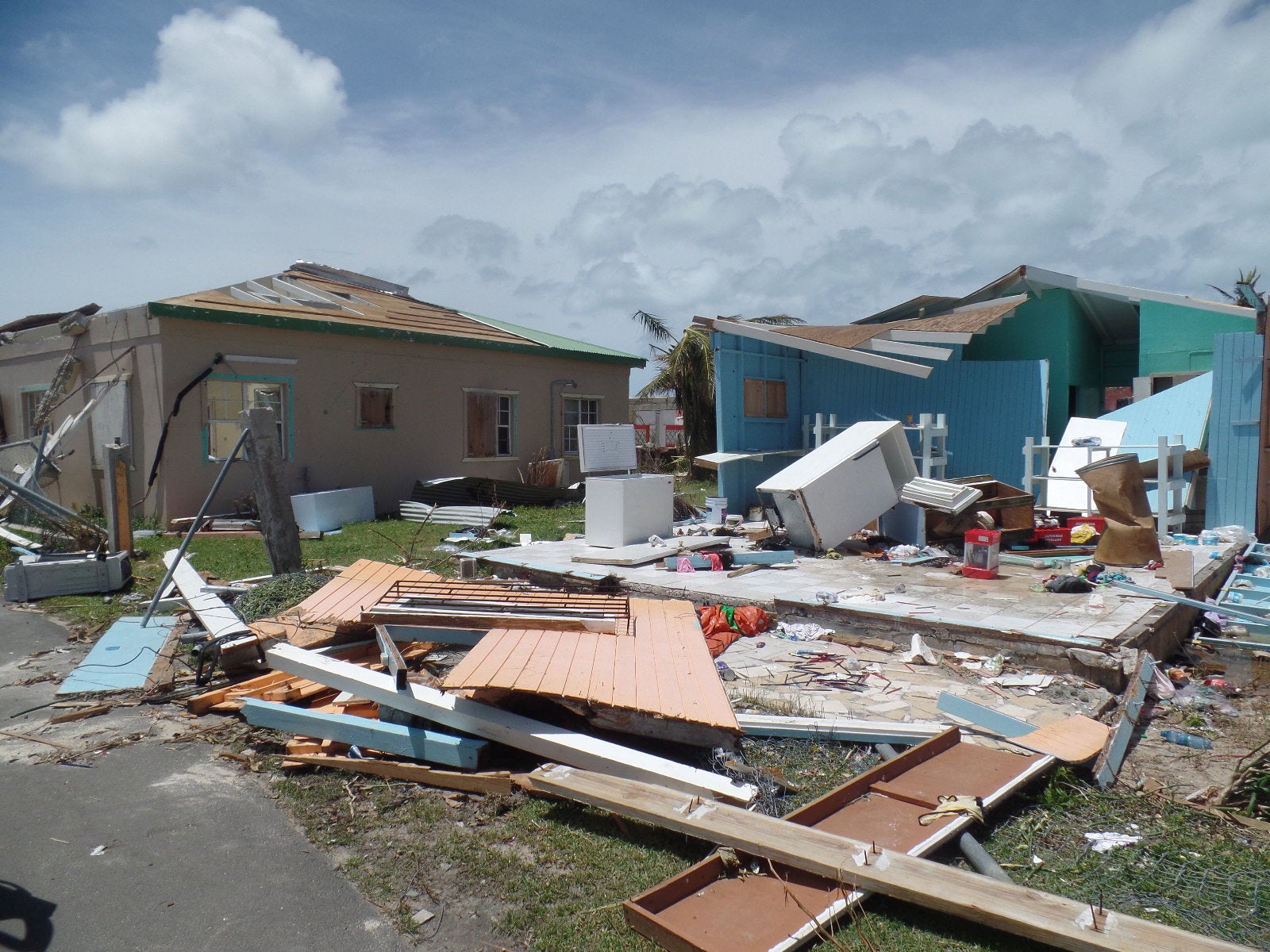 Around 90 per cent of buildings on the island have been destroyed