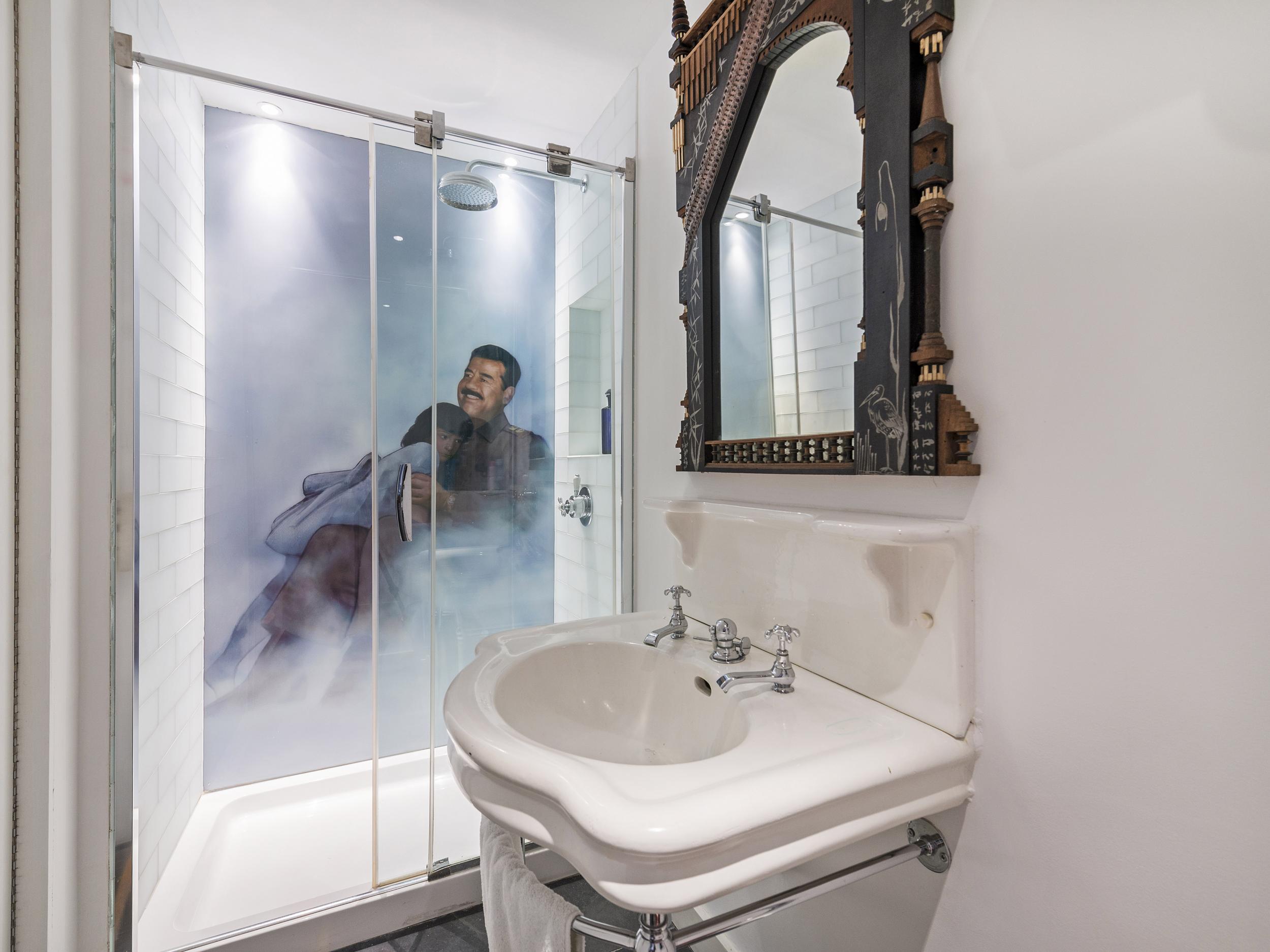 Saddam Hussein mural in the home of director Roland Emmerich (Kinleigh, Folkard & Hayward)