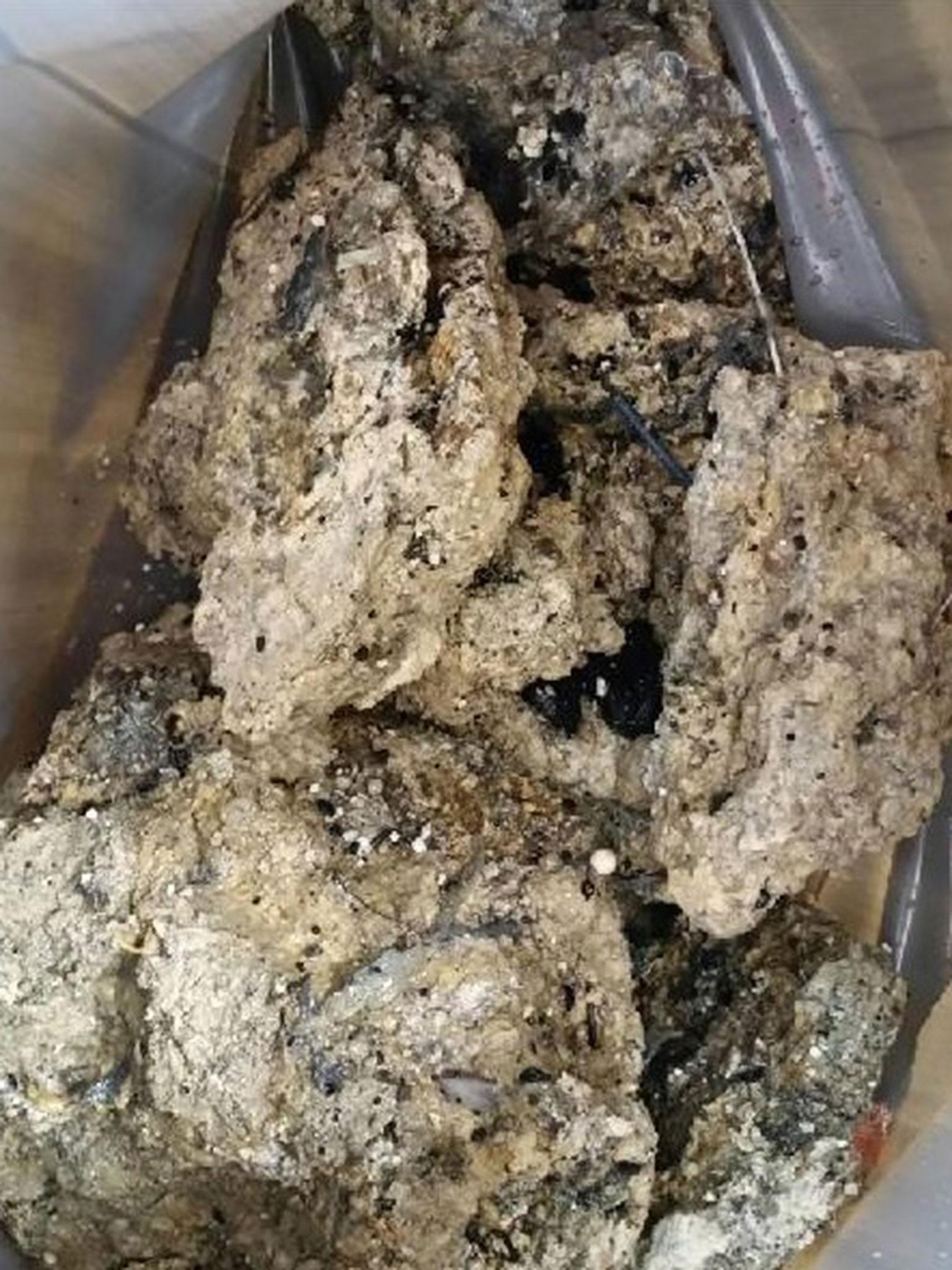 An eight-man crew are using high-powered jet hoses to break up the fatberg