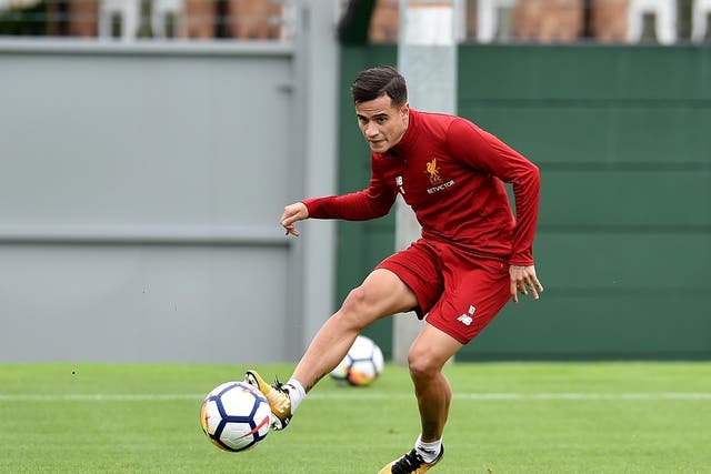 Philippe Coutinho has been pictured back in training at Melwood this week