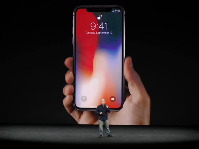 Apple Senior Vice President of Worldwide Marketing, Phil Schiller, introduces the iPhone x during a launch event in Cupertino, California, U.S. September 12, 2017